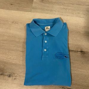 Lacoste Large Gator Pique Polo (Blue)